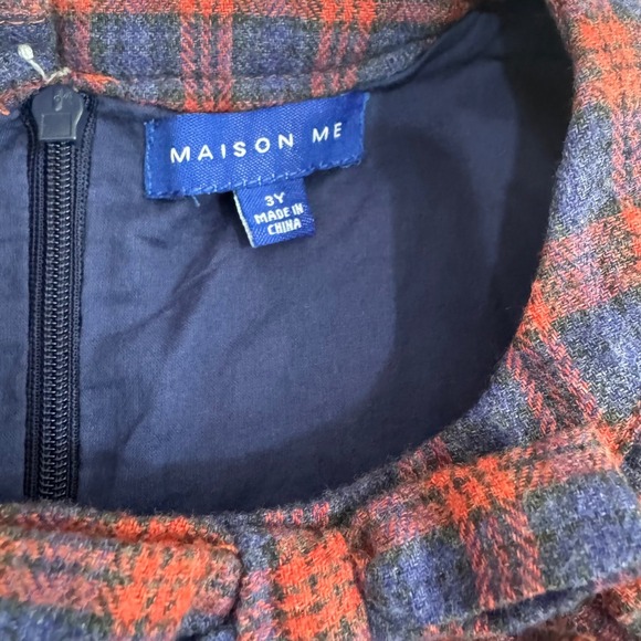 3T Toddler Dress Lot Maison Me Plaid Flannel + Janie & Jack Leopard Knit VGUC LS - Picture 6 of 16